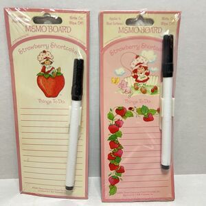 Strawberry Shortcake Things To Do Memo Board Write On Wipe Off Sealed VTG 2006